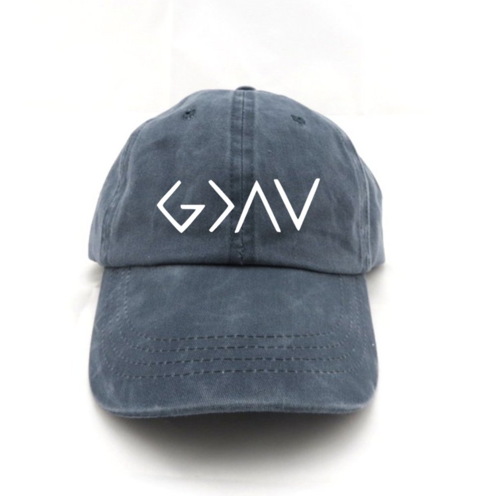 God is greater than the highs and lows hat - Christian hat - Christian gift